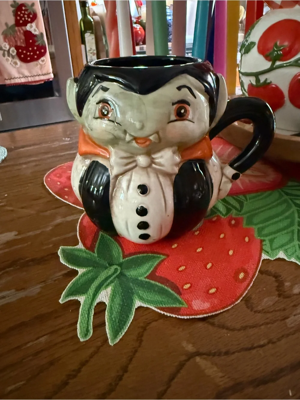 Johanna Parker Vampire Mug - Black & White with Orange Accents
